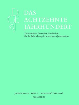 cover image of Das achtzehnte Jahrhundert 42/1